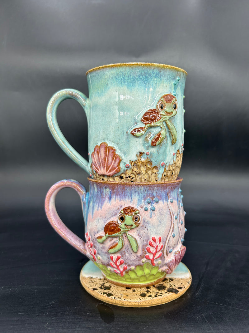 PRE ORDER - Turtle Coral Mug MADE TO ORDER