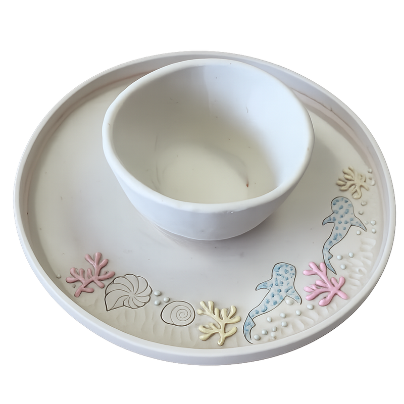 INSTAGRAM PRE ORDER - PRE ORDER CORAL CHIP & DIP BOWL