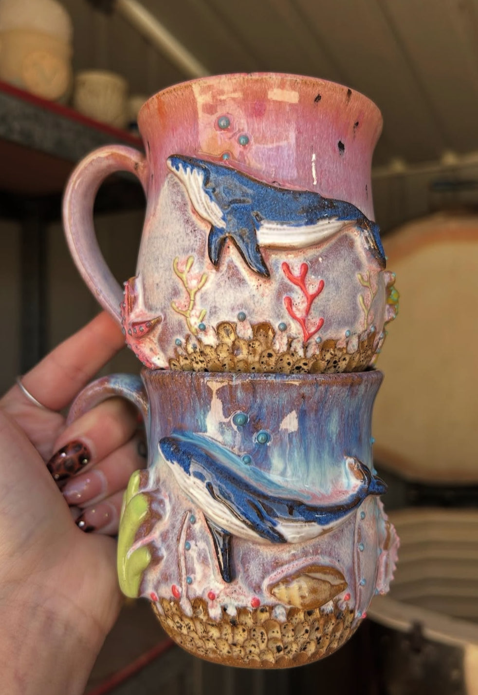 Humpback Whale / Coral Mug Design Workshop